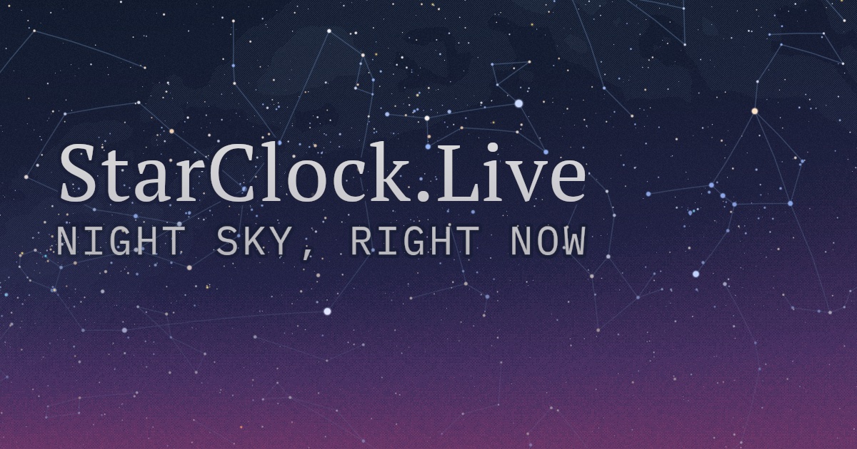 Timer Stars Now Star Clock | Interactive Planisphere & Night Sky Map